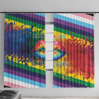 Beautiful Rainbow Lips Kiss Window Curtain LGBTQ Same Love Same Rights - Wonder Print Shop