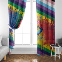 Beautiful Rainbow Lips Kiss Window Curtain LGBTQ Same Love Same Rights - Wonder Print Shop