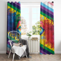 Beautiful Rainbow Lips Kiss Window Curtain LGBTQ Same Love Same Rights - Wonder Print Shop