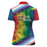 Beautiful Rainbow Lips Kiss Women Polo Shirt LGBTQ Same Love Same Rights - Wonder Print Shop