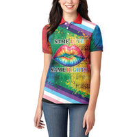 Beautiful Rainbow Lips Kiss Women Polo Shirt LGBTQ Same Love Same Rights - Wonder Print Shop