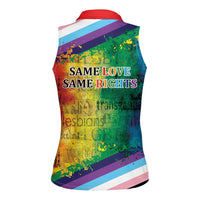 Beautiful Rainbow Lips Kiss Women Sleeveless Polo Shirt LGBTQ Same Love Same Rights - Wonder Print Shop