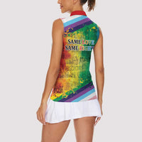 Beautiful Rainbow Lips Kiss Women Sleeveless Polo Shirt LGBTQ Same Love Same Rights - Wonder Print Shop