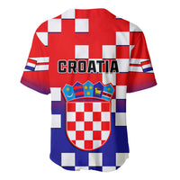 Croatia Baseball Jersey Hrvatska Checkerboard Gradient Style - Wonder Print Shop