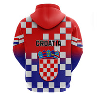 Croatia Hoodie Hrvatska Checkerboard Gradient Style - Wonder Print Shop