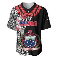 Polynesian Pride Samoa Baseball Jersey Ula Fala Mix Samoan Tribal Black Version - Wonder Print Shop
