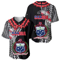 Polynesian Pride Samoa Baseball Jersey Ula Fala Mix Samoan Tribal Black Version - Wonder Print Shop