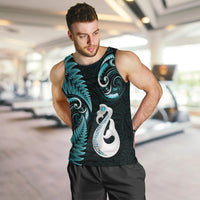 personalised-new-zealand-men-tank-top-aotearoa-silver-fern-with-manaia-maori-unique-turquoise