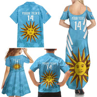 Custom Uruguay Football Family Matching Summer Maxi Dress and Hawaiian Shirt 2024 Vamos La Celeste - Wonder Print Shop