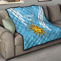 Custom Uruguay Football Quilt 2024 Vamos La Celeste - Wonder Print Shop