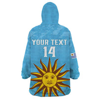 Custom Uruguay Football Wearable Blanket Hoodie 2024 Vamos La Celeste - Wonder Print Shop