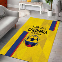 Custom Colombia Football Area Rug 2024 Vamos La Tricolor - Yellow - Wonder Print Shop