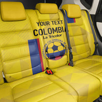 Custom Colombia Football Back Car Seat Cover 2024 Vamos La Tricolor - Yellow - Wonder Print Shop