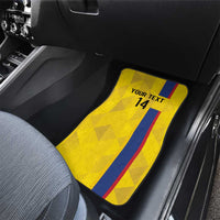 Custom Colombia Football Car Mats 2024 Vamos La Tricolor - Yellow - Wonder Print Shop