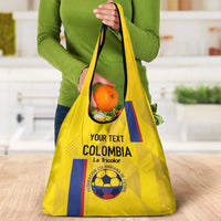 Custom Colombia Football Grocery Bag Vamos La Tricolor - Yellow