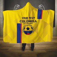 Custom Colombia Football Hooded Blanket 2024 Vamos La Tricolor - Yellow