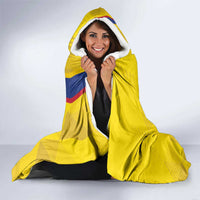 Custom Colombia Football Hooded Blanket 2024 Vamos La Tricolor - Yellow