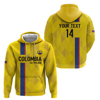 Custom Colombia Football Hoodie 2024 Vamos La Tricolor - Yellow - Wonder Print Shop