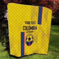 Custom Colombia Football Quilt 2024 Vamos La Tricolor - Yellow - Wonder Print Shop