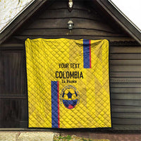 Custom Colombia Football Quilt 2024 Vamos La Tricolor - Yellow - Wonder Print Shop
