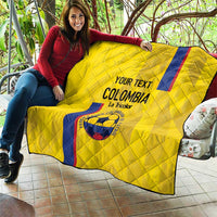 Custom Colombia Football Quilt 2024 Vamos La Tricolor - Yellow - Wonder Print Shop