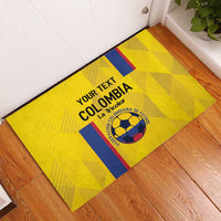 Custom Colombia Football Rubber Doormat 2024 Vamos La Tricolor - Yellow - Wonder Print Shop