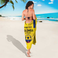 Custom Colombia Football Sarong 2024 Vamos La Tricolor - Yellow - Wonder Print Shop