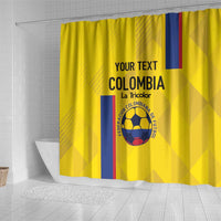 Custom Colombia Football Shower Curtain 2024 Vamos La Tricolor - Yellow