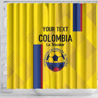 Custom Colombia Football Shower Curtain 2024 Vamos La Tricolor - Yellow