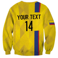 Custom Colombia Football Sweatshirt 2024 Vamos La Tricolor - Yellow - Wonder Print Shop