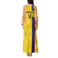Custom Colombia Football Tank Maxi Dress 2024 Vamos La Tricolor - Yellow - Wonder Print Shop