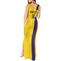 Custom Colombia Football Tank Maxi Dress 2024 Vamos La Tricolor - Yellow - Wonder Print Shop