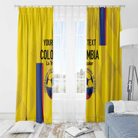 Custom Colombia Football Window Curtain 2024 Vamos La Tricolor - Yellow - Wonder Print Shop