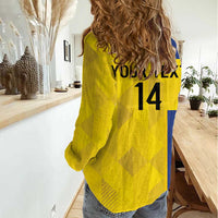Custom Colombia Football Women Casual Shirt 2024 Vamos La Tricolor - Yellow - Wonder Print Shop