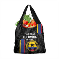 Custom Colombia Football Grocery Bag Vamos La Tricolor - Black