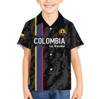 Custom Colombia Football Hawaiian Shirt 2024 Vamos La Tricolor - Black - Wonder Print Shop