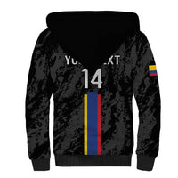 Custom Colombia Football Sherpa Hoodie 2024 Vamos La Tricolor - Black - Wonder Print Shop