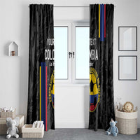 Custom Colombia Football Window Curtain 2024 Vamos La Tricolor - Black - Wonder Print Shop