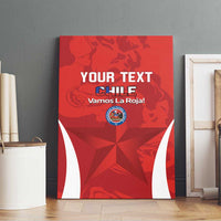 Custom Chile Football Canvas Wall Art 2024 Vamos La Roja - Red - Wonder Print Shop