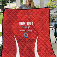 Custom Chile Football Quilt 2024 Vamos La Roja - Red - Wonder Print Shop