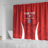 Custom Chile Football Shower Curtain 2024 Vamos La Roja - Red