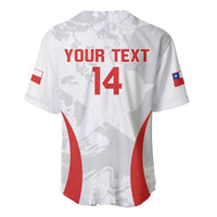 Custom Chile Football Baseball Jersey 2024 Vamos La Roja - White - Wonder Print Shop