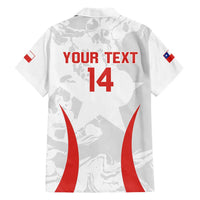 Custom Chile Football Hawaiian Shirt 2024 Vamos La Roja - White - Wonder Print Shop