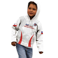 Custom Chile Football Kid Hoodie 2024 Vamos La Roja - White - Wonder Print Shop