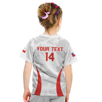 Custom Chile Football Kid T Shirt 2024 Vamos La Roja - White - Wonder Print Shop