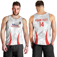 Custom Chile Football Men Tank Top 2024 Vamos La Roja - White - Wonder Print Shop