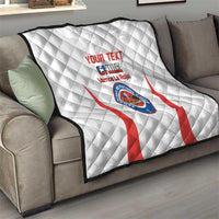 Custom Chile Football Quilt 2024 Vamos La Roja - White - Wonder Print Shop