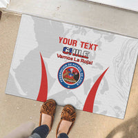 Custom Chile Football Rubber Doormat 2024 Vamos La Roja - White - Wonder Print Shop