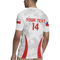 Custom Chile Football Rugby Jersey 2024 Vamos La Roja - White - Wonder Print Shop
