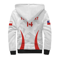 Custom Chile Football Sherpa Hoodie 2024 Vamos La Roja - White - Wonder Print Shop